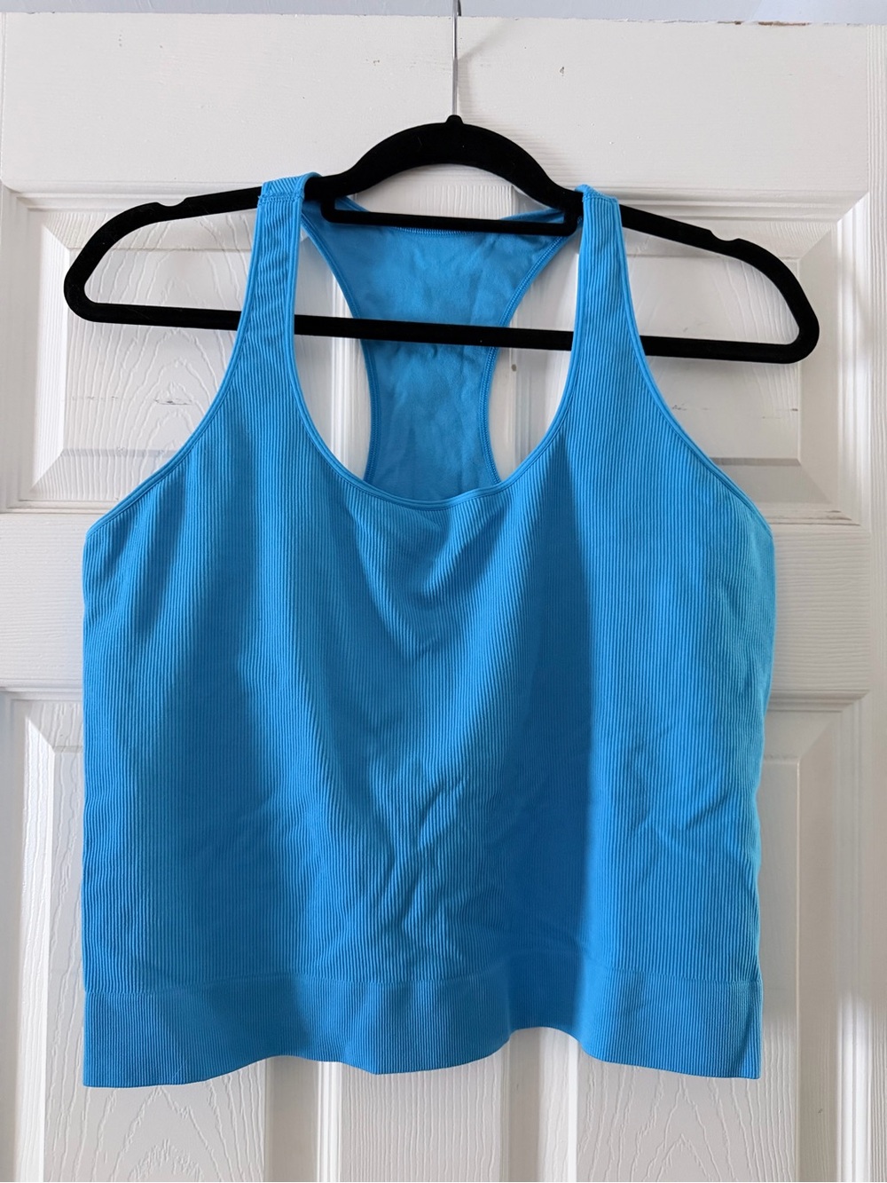 DSG Blue Ribbed Racerback Tank Top